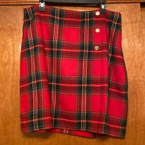 Talbots wool plaid skirt. NWT.